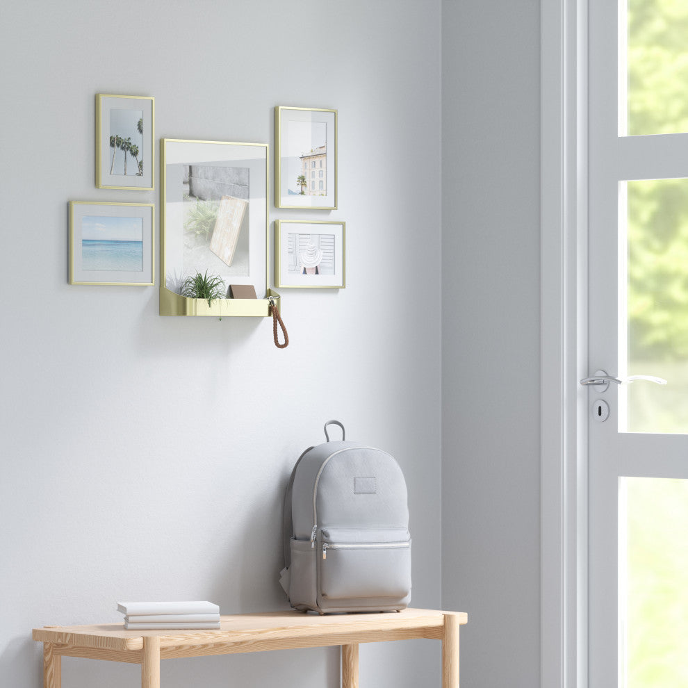 Matinee Photo Display Set of 5 Matte Brass