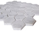 Carrara White Marble Mosaic Tile, Hexagon, Honed, Sample