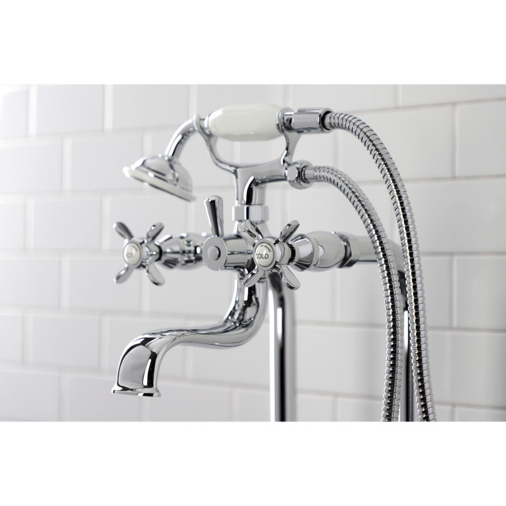 CCK246K1 Freestanding Tub Faucet Package With Supply Line, Polished Chrome