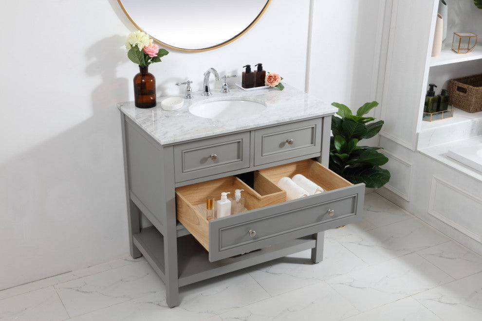 Matilda 36" Single Bathroom Vanity Set, Gray