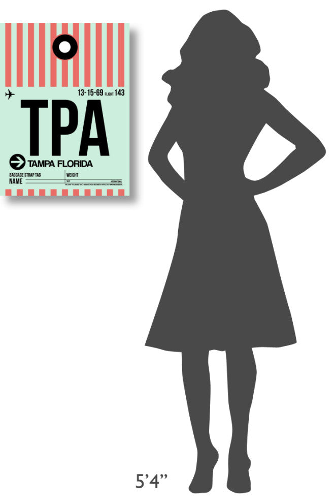 "TPA Tampa Luggage Tag 1" Fine Art Print
