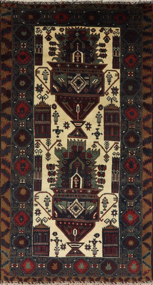 3'x6 Hand Knotted Persian Area Rug, W2420