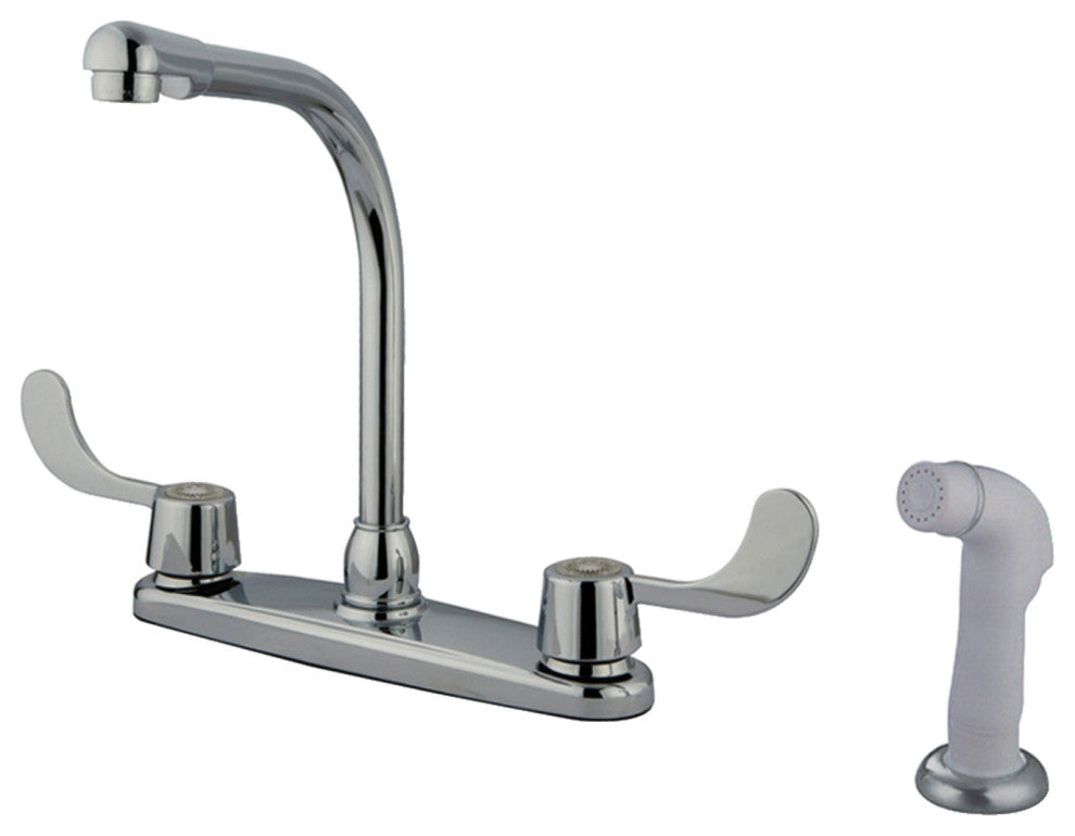 Kingston Brass KB762 8" Centerset Kitchen Faucet, Polished Chrome