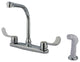 Kingston Brass KB762 8" Centerset Kitchen Faucet, Polished Chrome