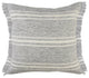 Farmhouse Triple Stripe Throw Pillow with Fringe