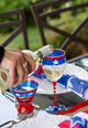 Stars and Stripes Wine Glass Patriotic Collection, Set of 2