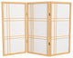 3' Tall Double Cross Shoji Screen, Natural, 3 Panels