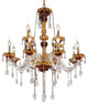 Elegant Alexandria Foyer Hall Light, Gold Finish With Royal Cut Crystal