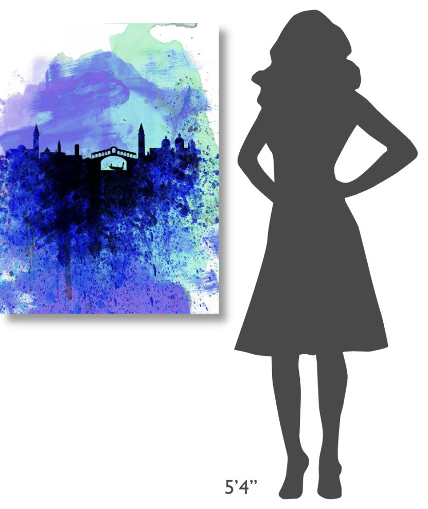 "Venice Watercolor Skyline" Fine Art Print