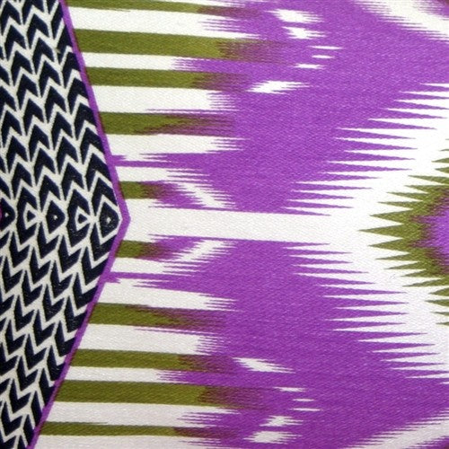Electric Ikat 15x27 Throw Pillow, Purple