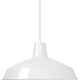 1-Light Warehouse Shade Pendant in White
