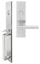 Copenhagen Lever, Mortise Entry Handleset, Left Hand, Satin Stainless Steel
