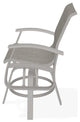 Belle Isle Sling Balcony Height Outdoor Swivel Chair, Smoke/Warm Gray