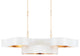 Grand Lotus White Oval Chandelier