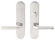Cologne Lever, Tubular Passage With Privacy Bolt, RH, Satin Stainless Steel