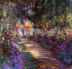 Claude Oscar Monet a Flowered Garden Premium Canvas Print