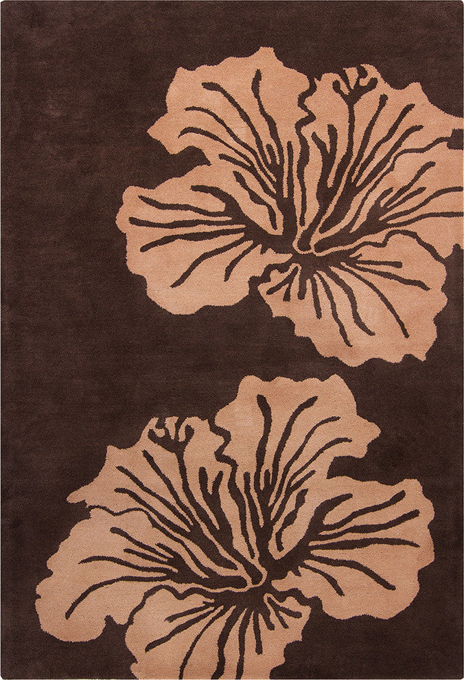 Allie Floral Contemporary Area Rug, 5'x7'6"