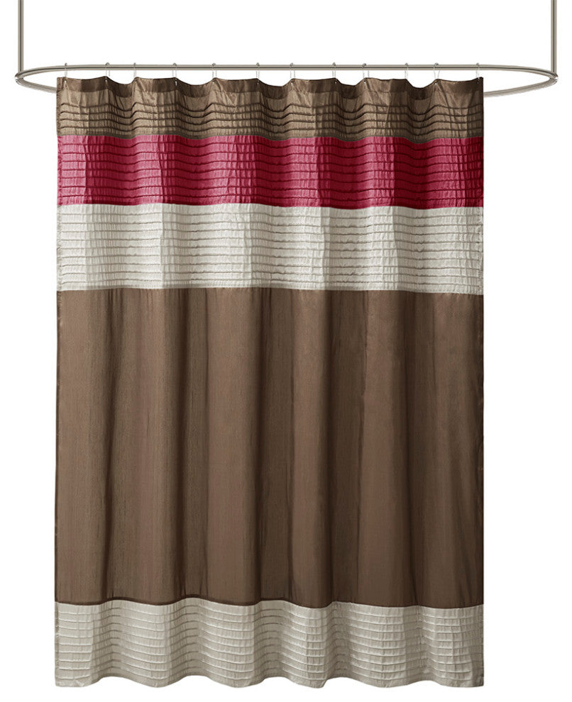 Madison Park Amherst Faux Silk Shower Curtain