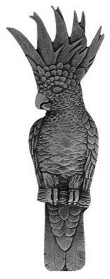 Right Vertical Cockatoo Pull, Brilliant Pewter