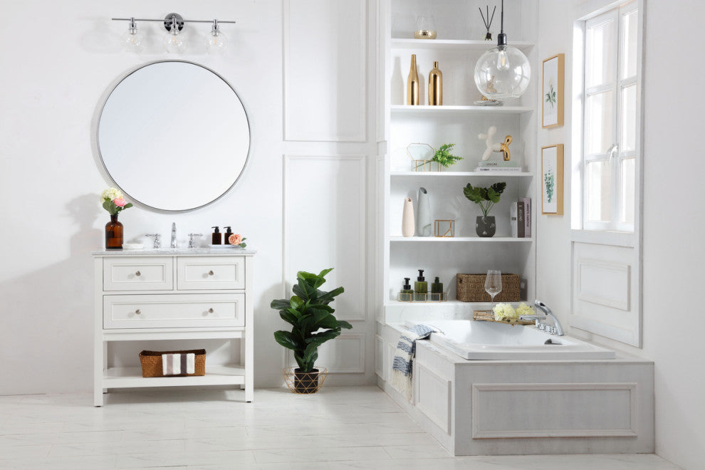 Matilda 36" Single Bathroom Vanity Set, White