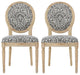 GDF Studio Phinnaeus French Country Fabric Dining Chairs (Set of 2)