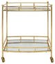 Metal 28" 2 Tier Bar Cart, Gold
