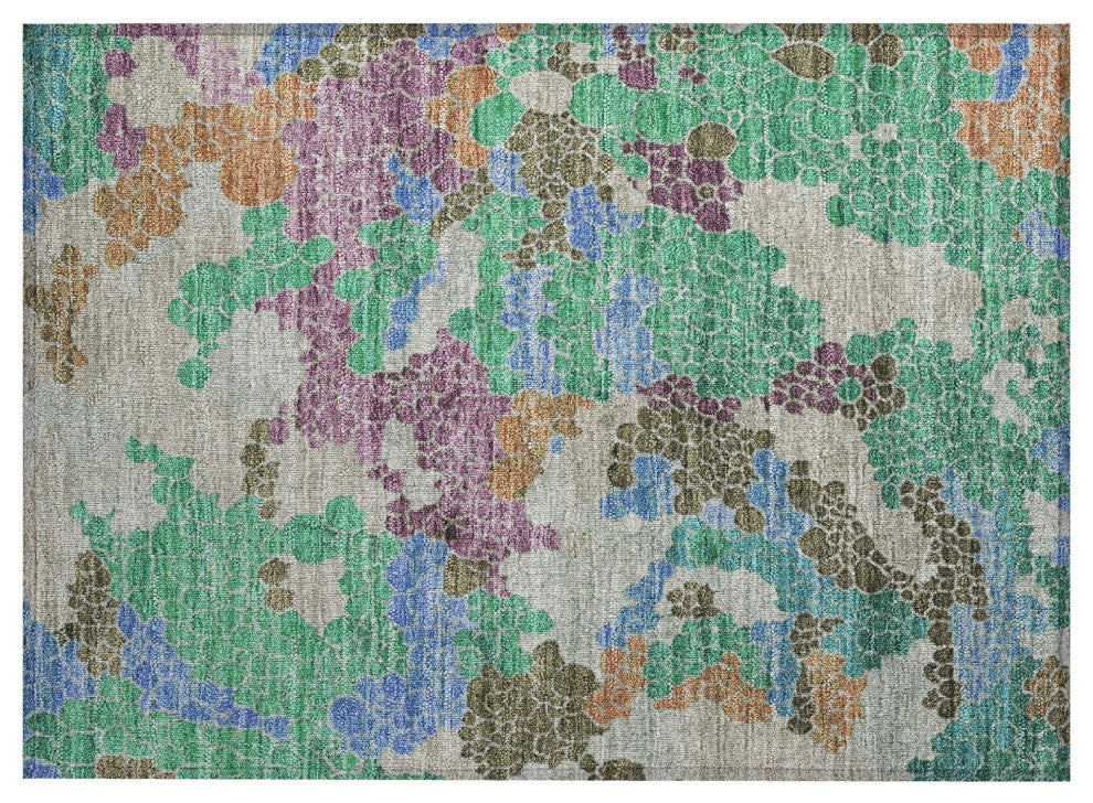 Machine Washable Indoor/Outdoor Chantille ACN1906 Green 1'8" x 2'6" Rug