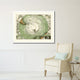 Antarctica South Pole Old Map Print On Canvas With Picture Frame 28" X 37"