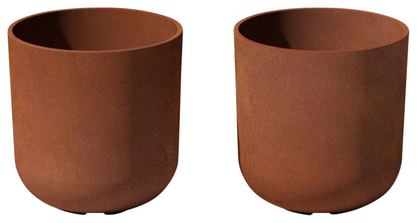 Veradek Patina Series Kona Planter Rust, Rust, 10", 2 Pack