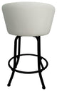 Joey Swivel Metal Stools, Set of 3, White, Black, 26"