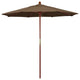 7.5' Wood Umbrella, Cocoa