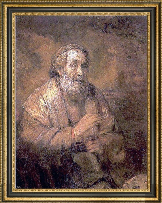Rembrandt Van Rijn Homer Framed Premium Canvas Print, 18"x24"