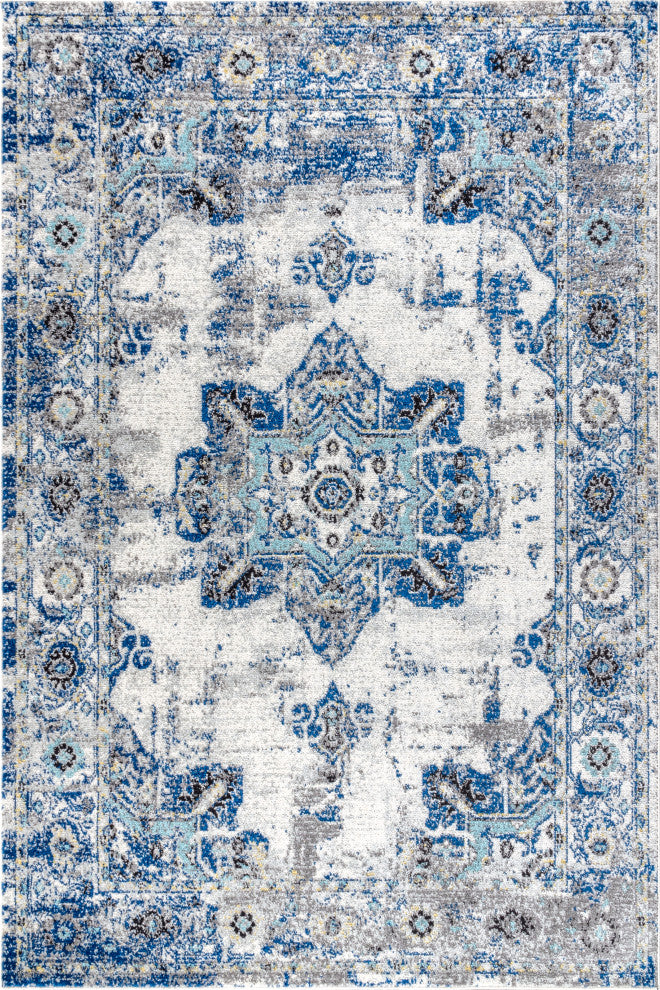 Modern Persian Boho Vintage Medallion Area Rug, 3 X 5