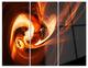 "Fractal Smoke Texture Brown" Digital Metal Wall Art, 3 Panels, 36"x28"