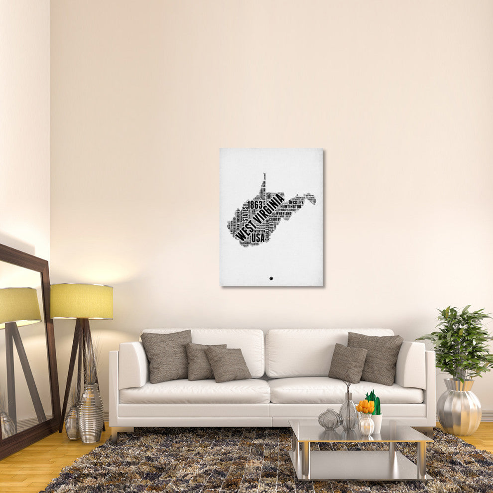 "West Virginia Word Cloud 2" Fine Art Print
