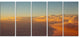 "Solotful Sunset in Sky Cloudscape" Seascape Art Canvas, 5 Panels, 60"x28"