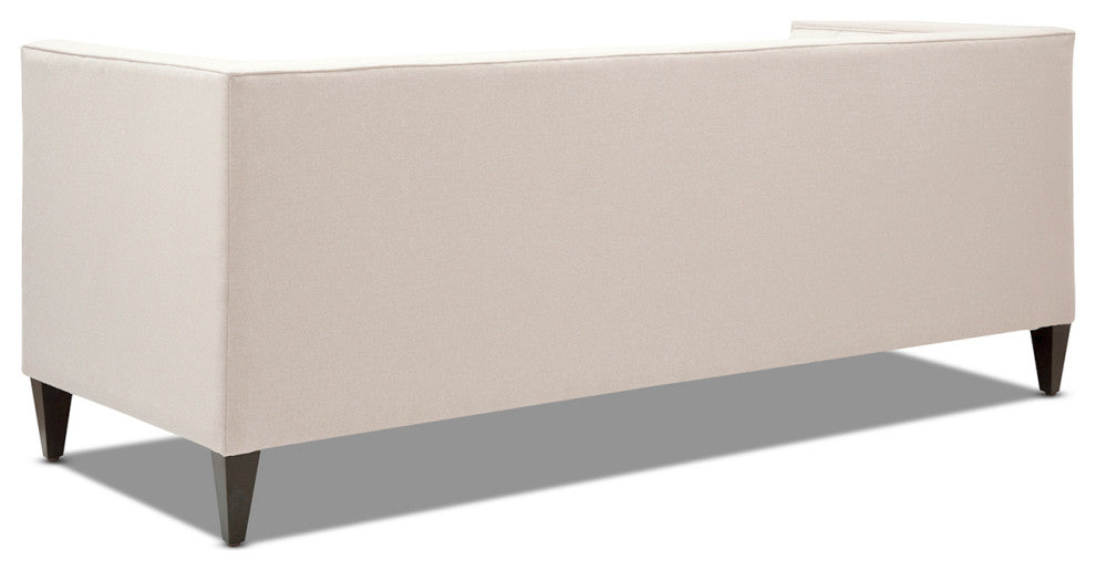 Jack 84" Modern Tuxedo Square Button-Tufted Sofa, Sky Neutral Beige Polyester