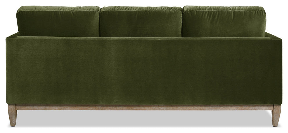 Knox 84" Modern Farmhouse Sofa, Olive Green Performance Velvet