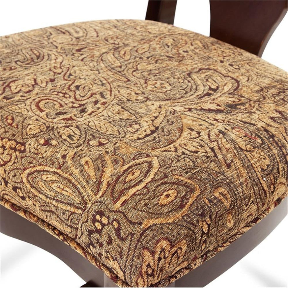 Furniture of America Wilson Wood Padded Dining Chair in Brown Cherry (Set of 2)