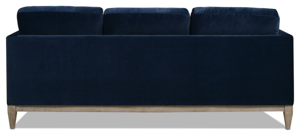 Knox 84" Modern Farmhouse Sofa, Dark Navy Blue Performance Velvet