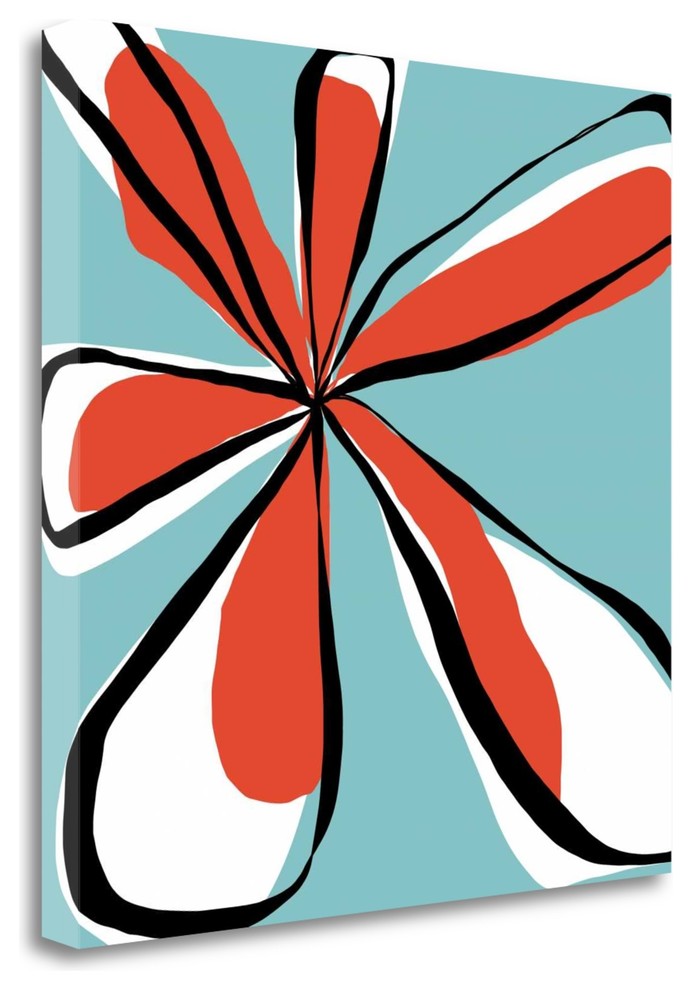 "Oh So Pretty - Aqua" By Jan Weiss, Giclee Print on Gallery Wrap Canvas