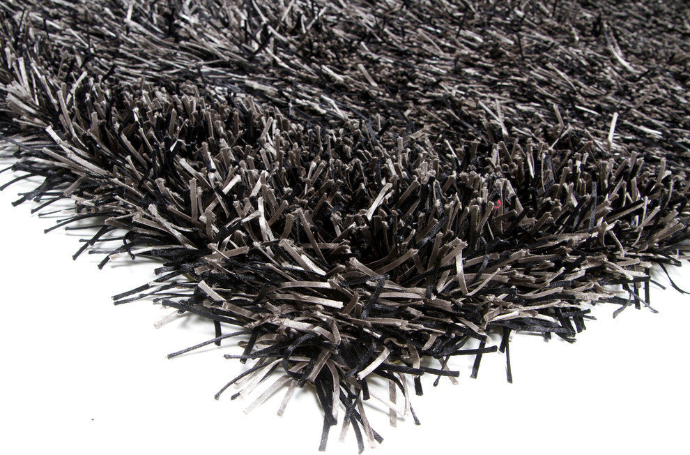 Iris Contemporary Area Rug, Beige and Black, 9'x13' Rectangle