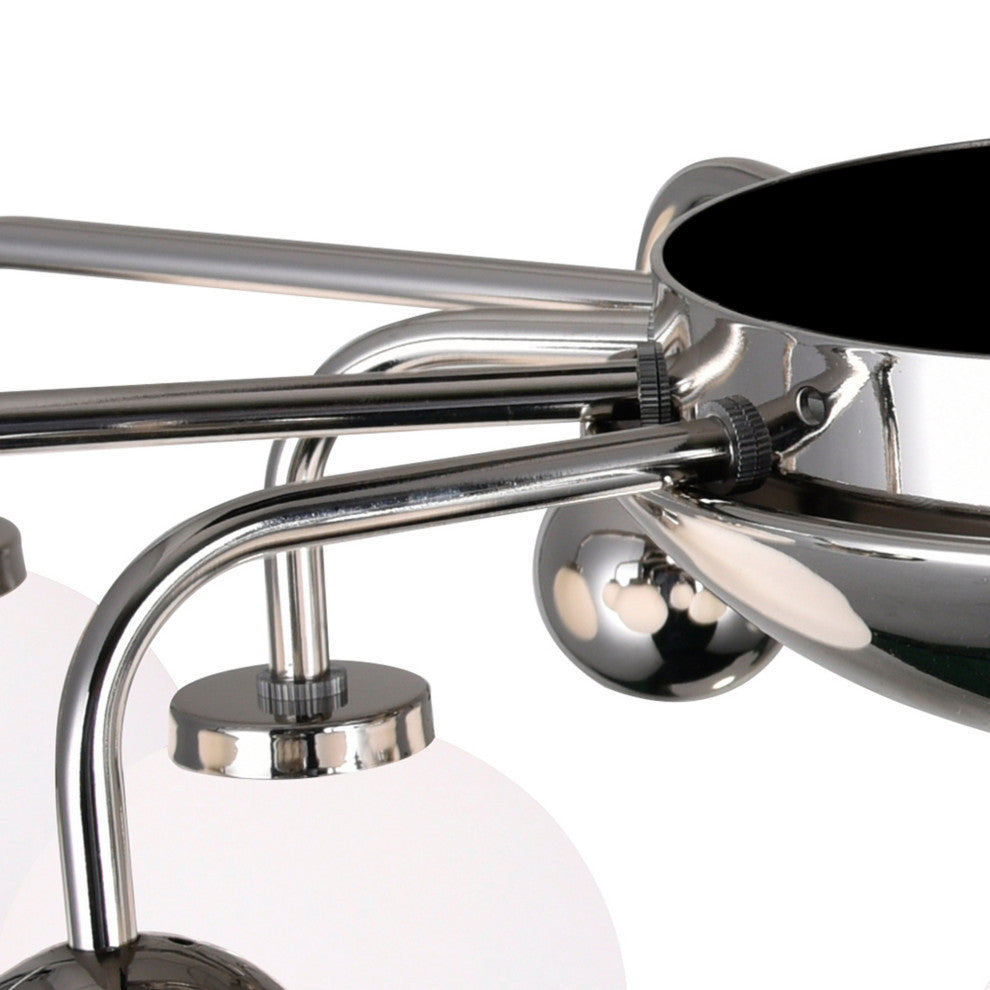 Element 9 Light Flush Mount With Polished Nickel Finish