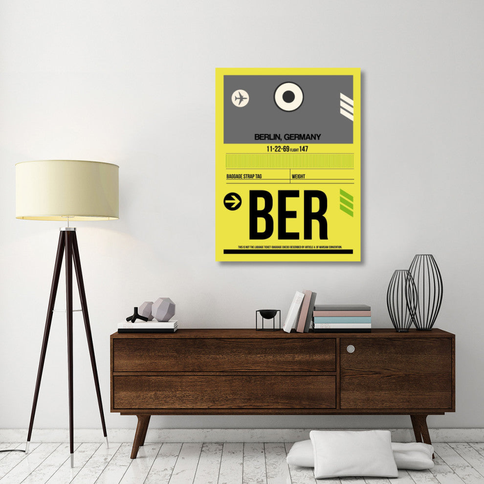 "BER Berlin Luggage Tag 1" Fine Art Print