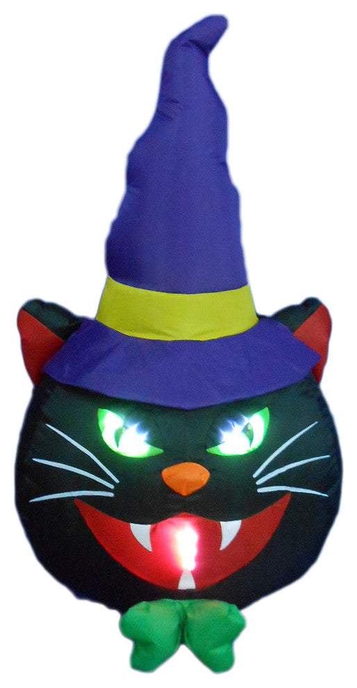 Black Cat With Hat, 4'