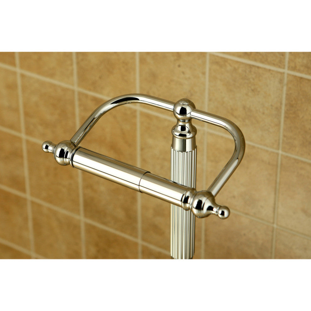 Kingston Brass Freestanding Toilet Paper Holder, Polished Chrome