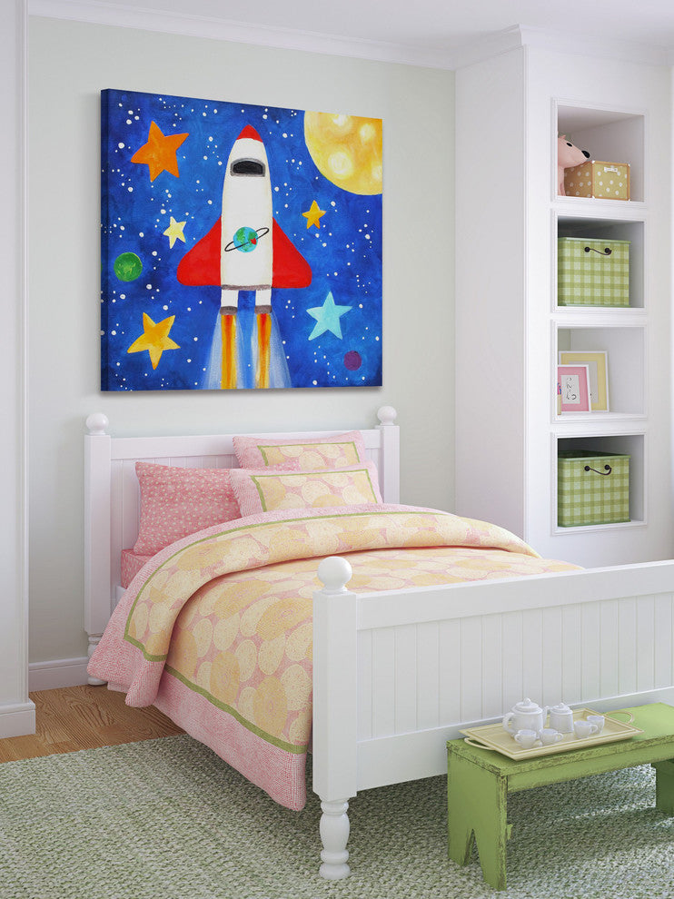 Marmont Hill, "Shuttle Flight" by Nicola Joyner Painting Wrapped Canvas, 40x40