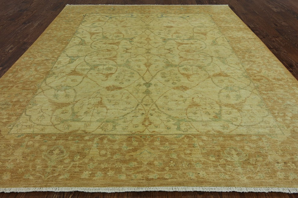 8'x10' Antiqued Peshawar Hand Knotted Area Rug, W2510