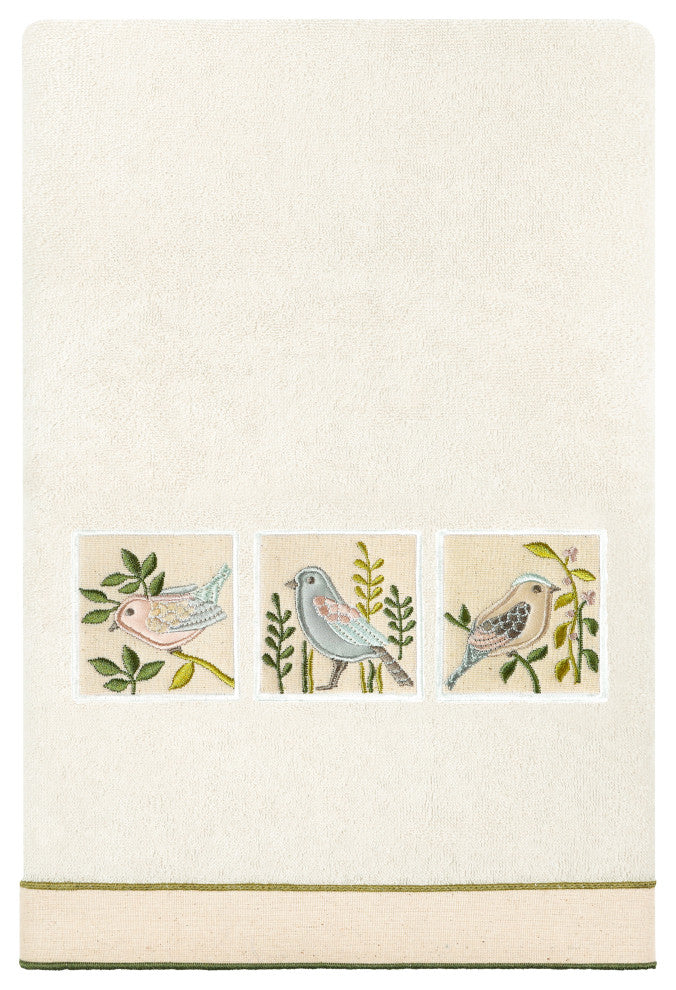 Linum Home Textiles 100% Turkish Cotton BELINDA 4PC Embellished Towel Set