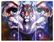"Tiger, Eagles and Woman Eyes Collage" Metal Wall Art, 3 Panels, 36"x28"